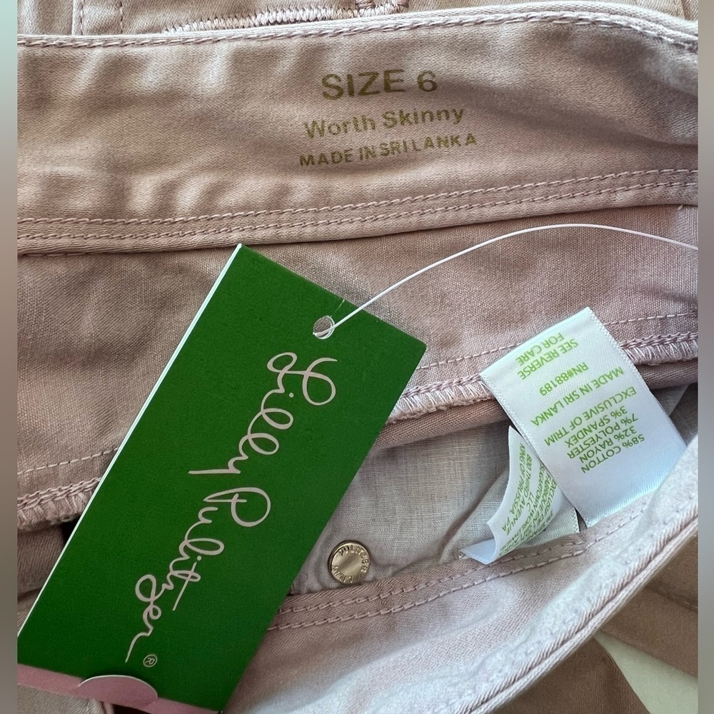 NEW Lilly Pulitzer Worth Skinny Rose Pants - Picture 15 of 16